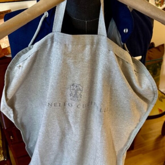 BRUNELLO CUCINELLI LUX Down Padded Vest, Navy,Linen Silk Wool,Hood, M, RT$3200 - Picture 10 of 15